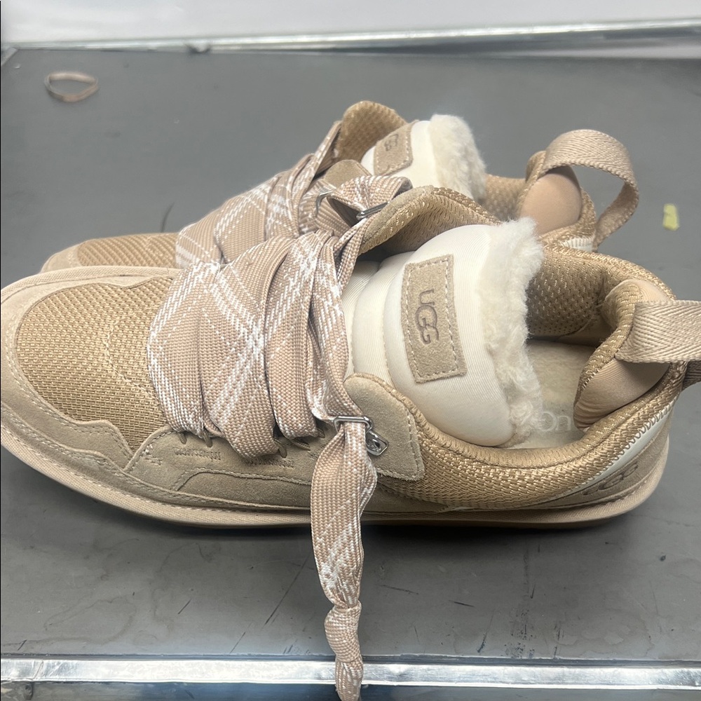UGG Beige Sneakers with Plush Lining